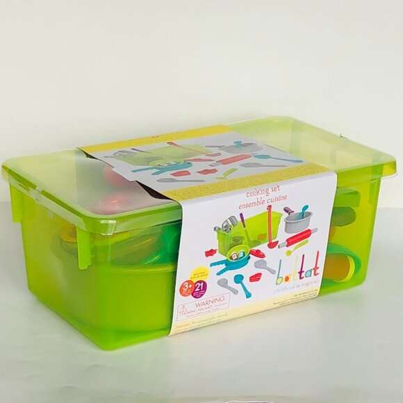 Battat - Pretend Cooking Set 21 Pieces & Storage Bin  For  Age 3+ New Sealed - Picture 11 of 15